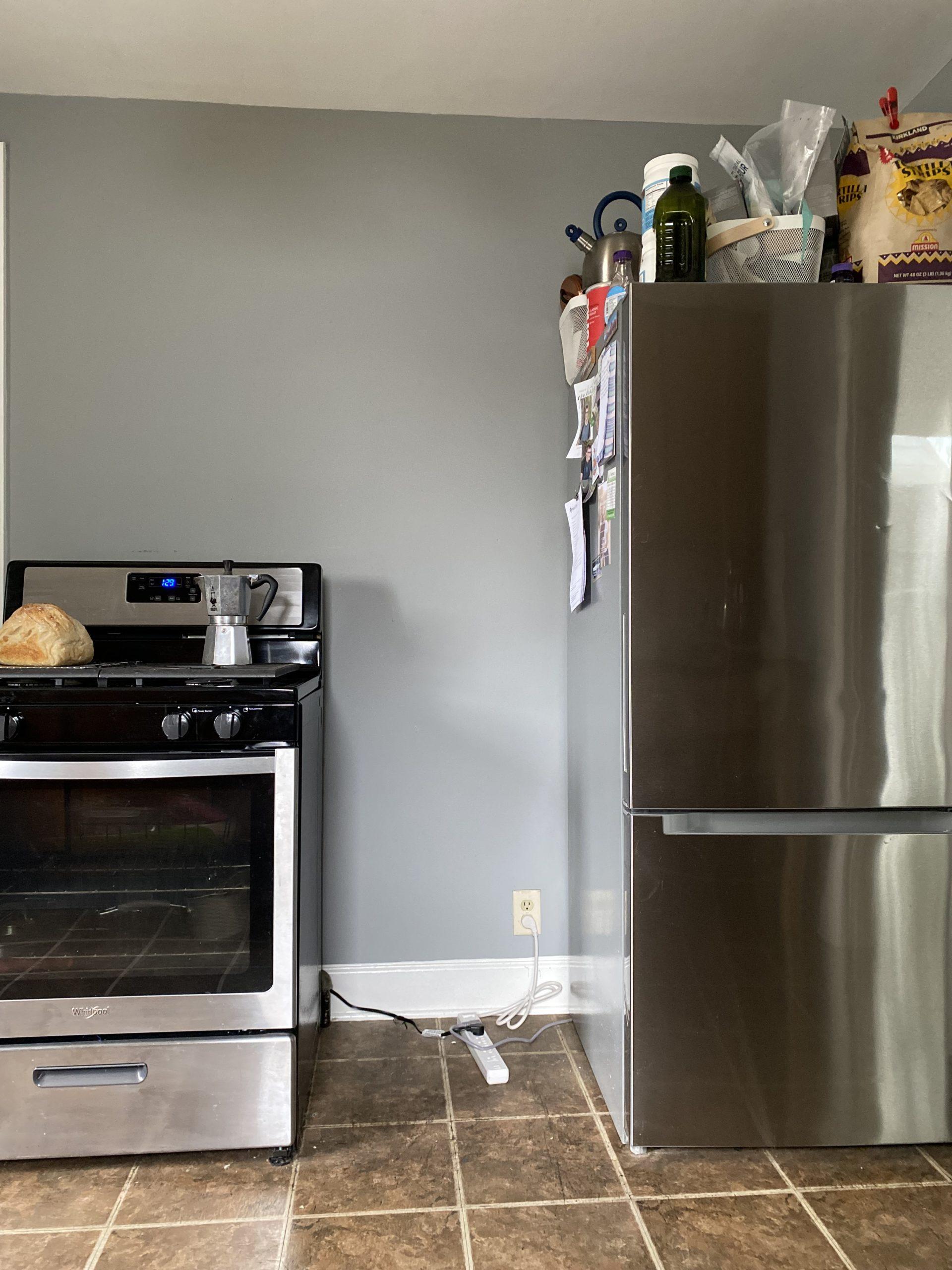 stove wall before