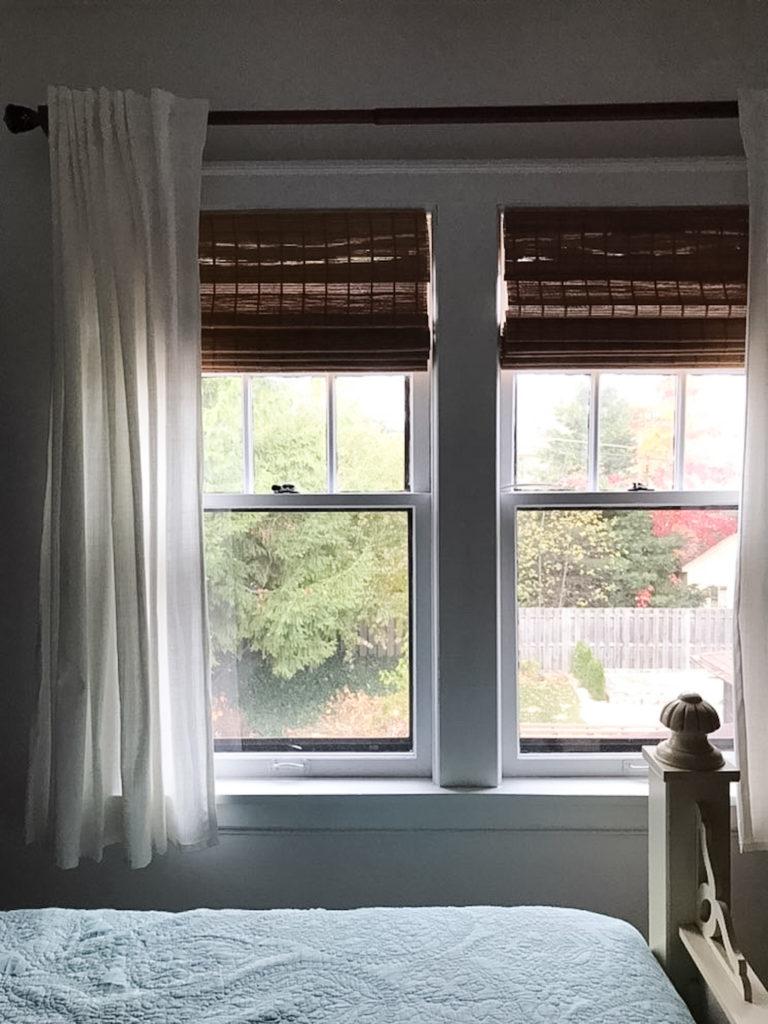 How to Add a Privacy Liner to Bamboo Roman Shades - kmdcreates