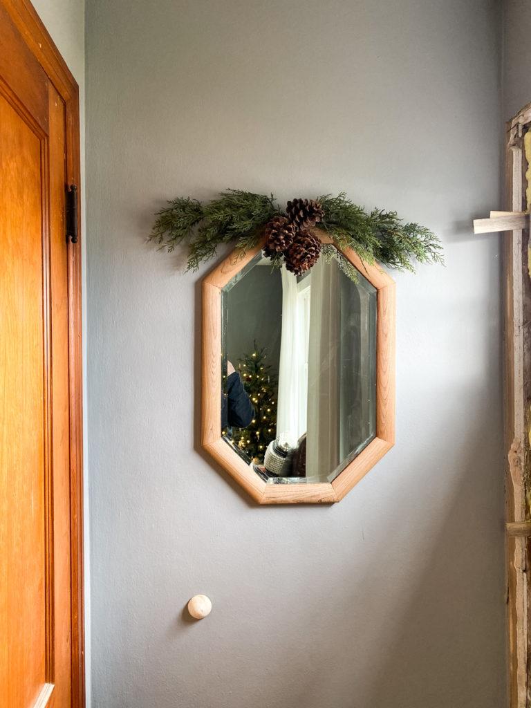 Christmas decor mirror