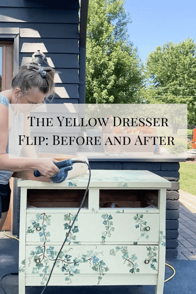 The Yellow dresser flip: before and after