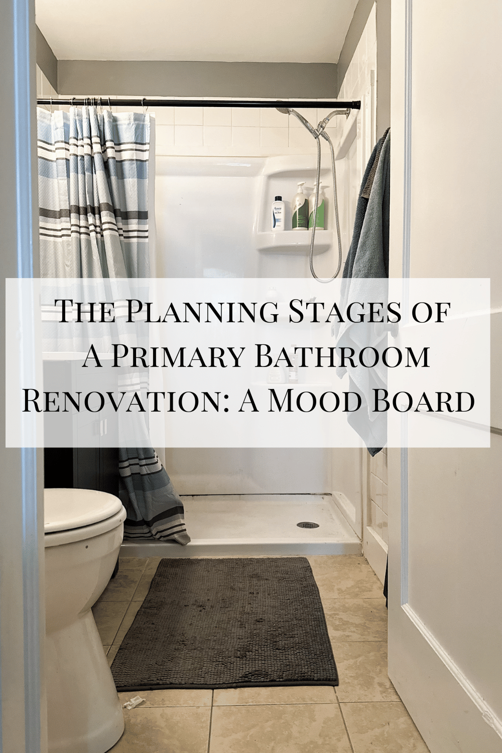 The planning stages of a Primary bathroom renovation a mood board
