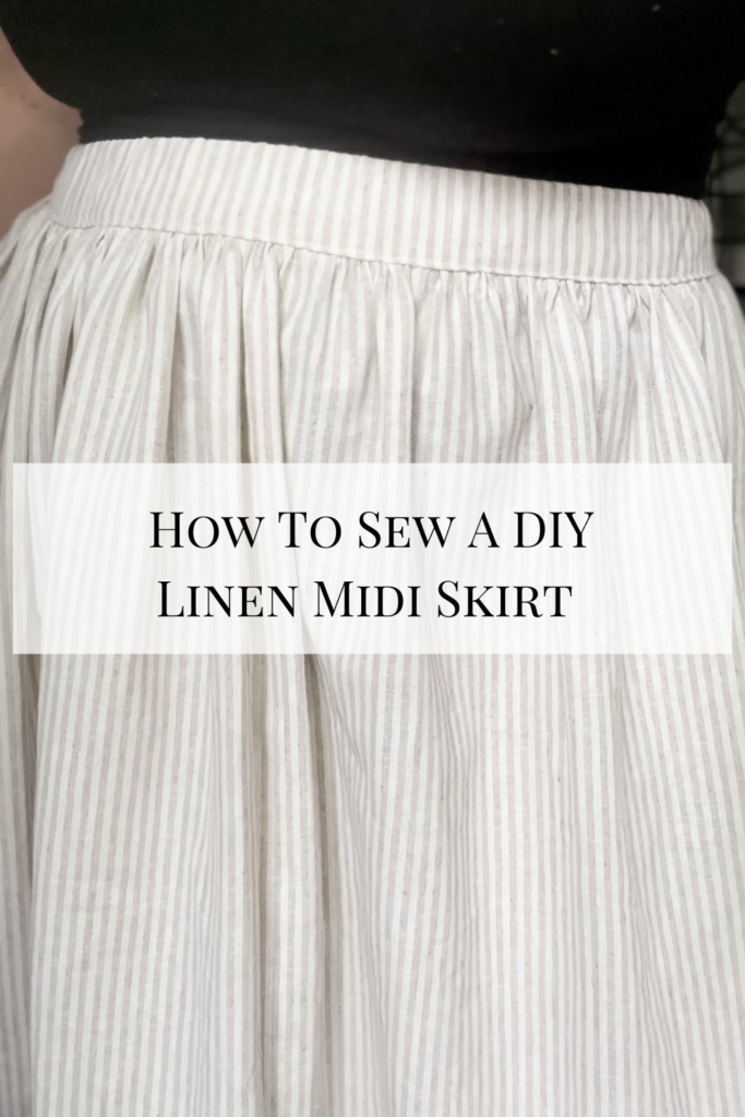How to Sew a DIY Linen Midi Skirt